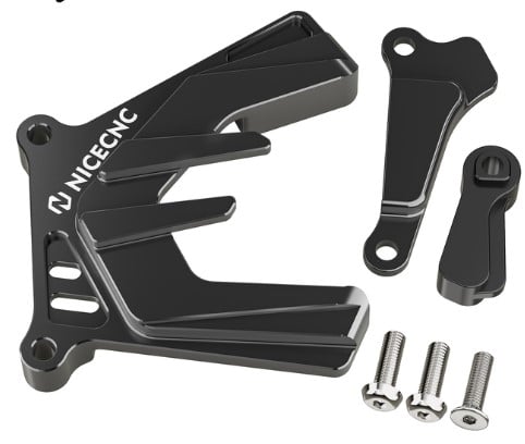 Nicecnc Front Sprocket Guard 00-23 Yamaha YZ 250 X Black Aluminum 5HC-17466-00-00