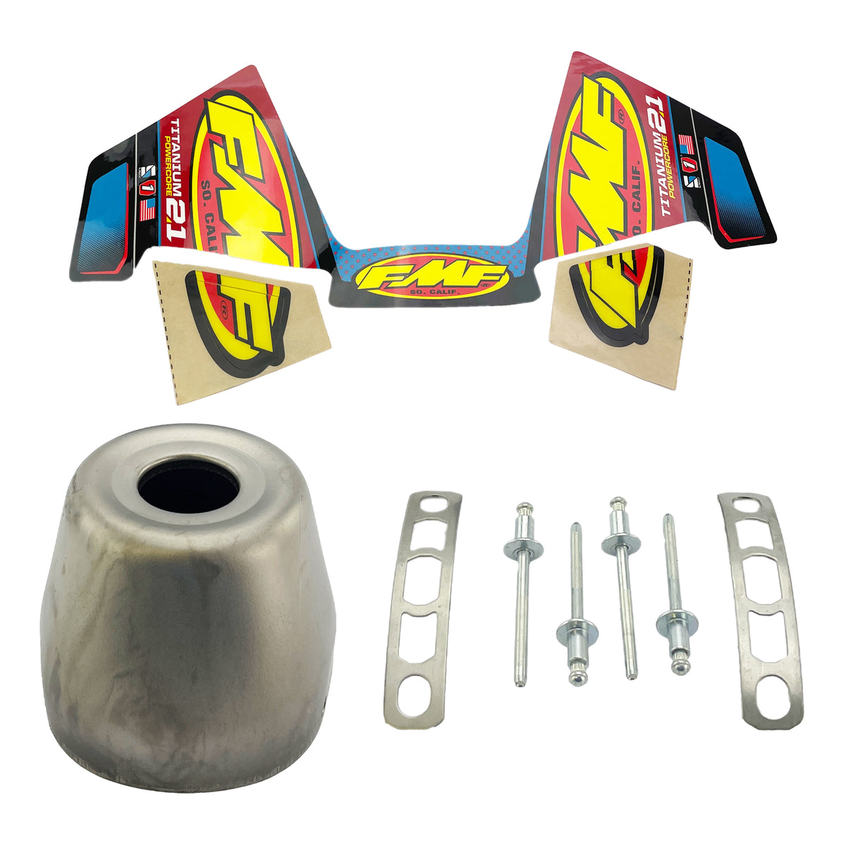 FMF Powercore 2.1 Exhaust Silencer End Cap 1.010 Inch Titanium - FMF 020522