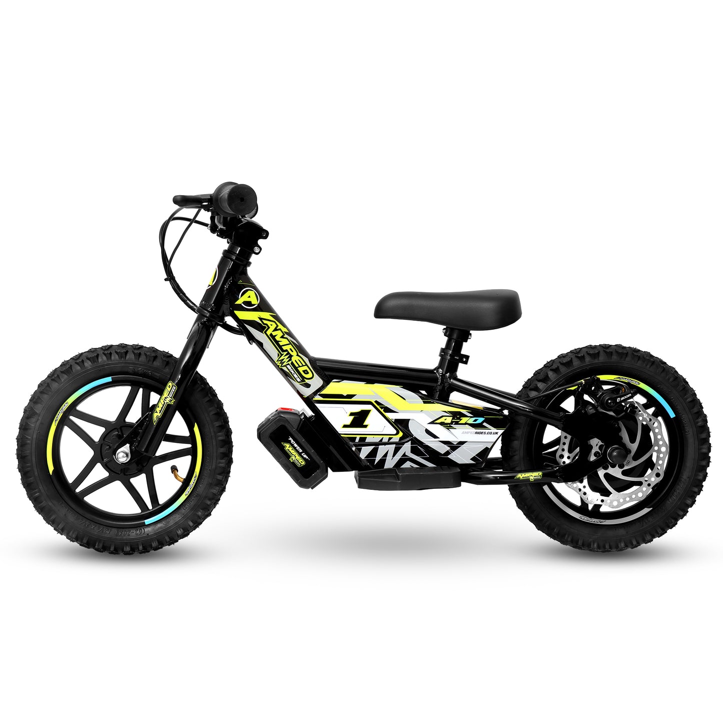 Amped A10 Electric Balance Bike – 18 V Li-ion | 150 W Hub Motor