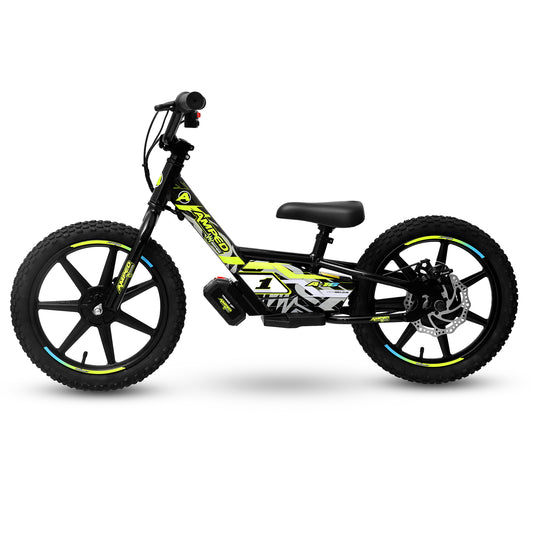 Amped A16 Electric Dirt Balance Bike – 24V Lithium | 250W Motor