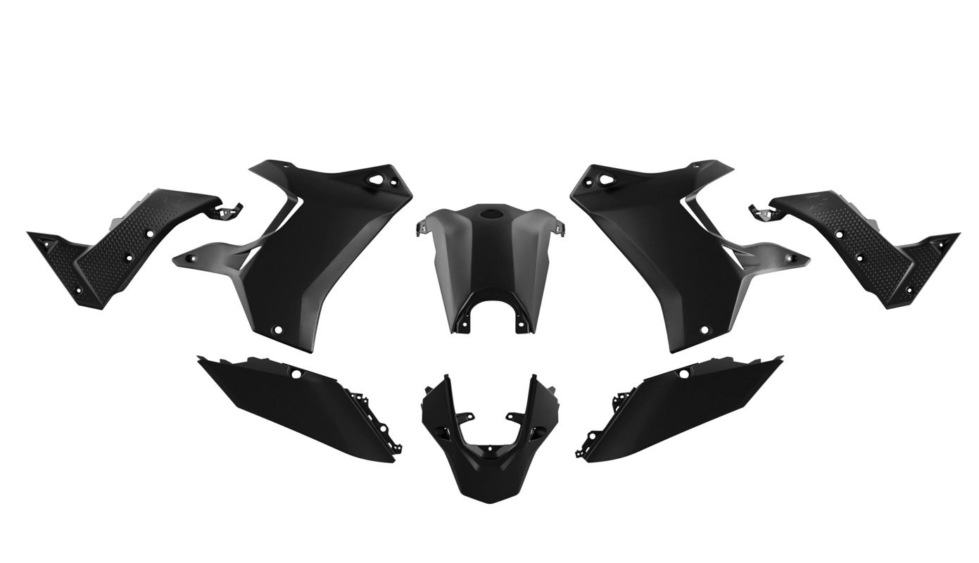 PLASTIC KIT YAMAHA T7 19-24, BLACK, RTECH R-KITT70-NR0-024