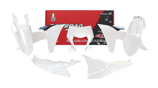 PLASTIC KIT/6 2024-2025 KTM EXC, EXC-F WHITE/BLACK, RTECH R-KITKTM-BN0-624