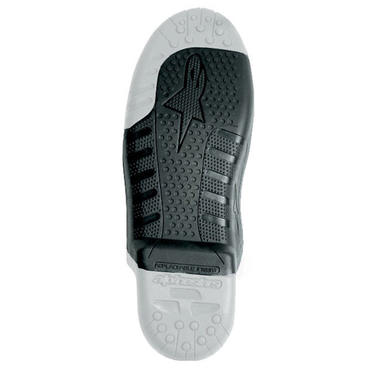 TECH-7 SOLE+INSERTS PAIR BLACK/WHITE, FITS UP TO 2013 BOOTS, ALPINESTARS A25SUT7N219