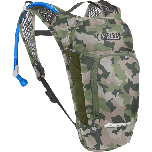 CAMELBAK KIDS' MINI M.U.L.E. HYDRATION PACK 3L WITH 1.5L RESERVOIR 2023: CAMO CBKMMB5
