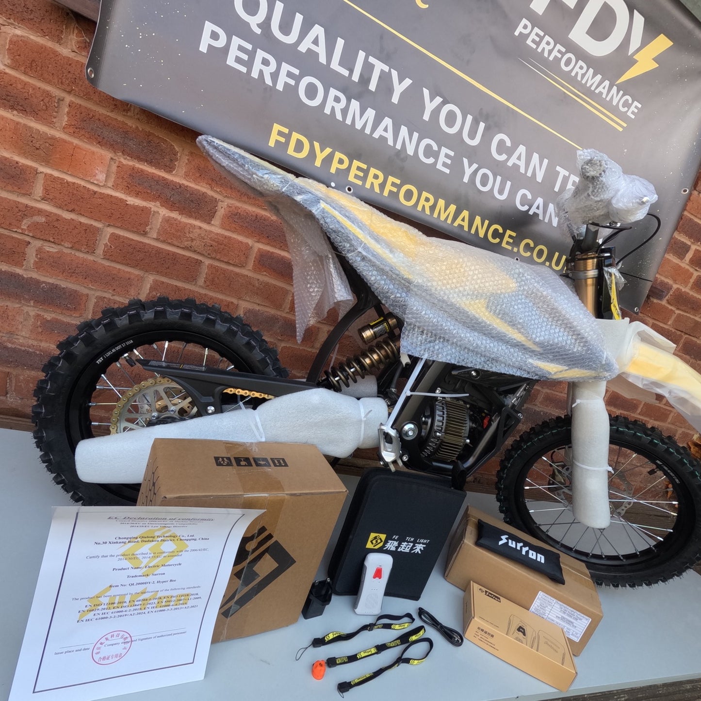 2025 Sur-Ron Hyper Bee – Yellow – 12kW Electric Off-Road Bike – Finance Available