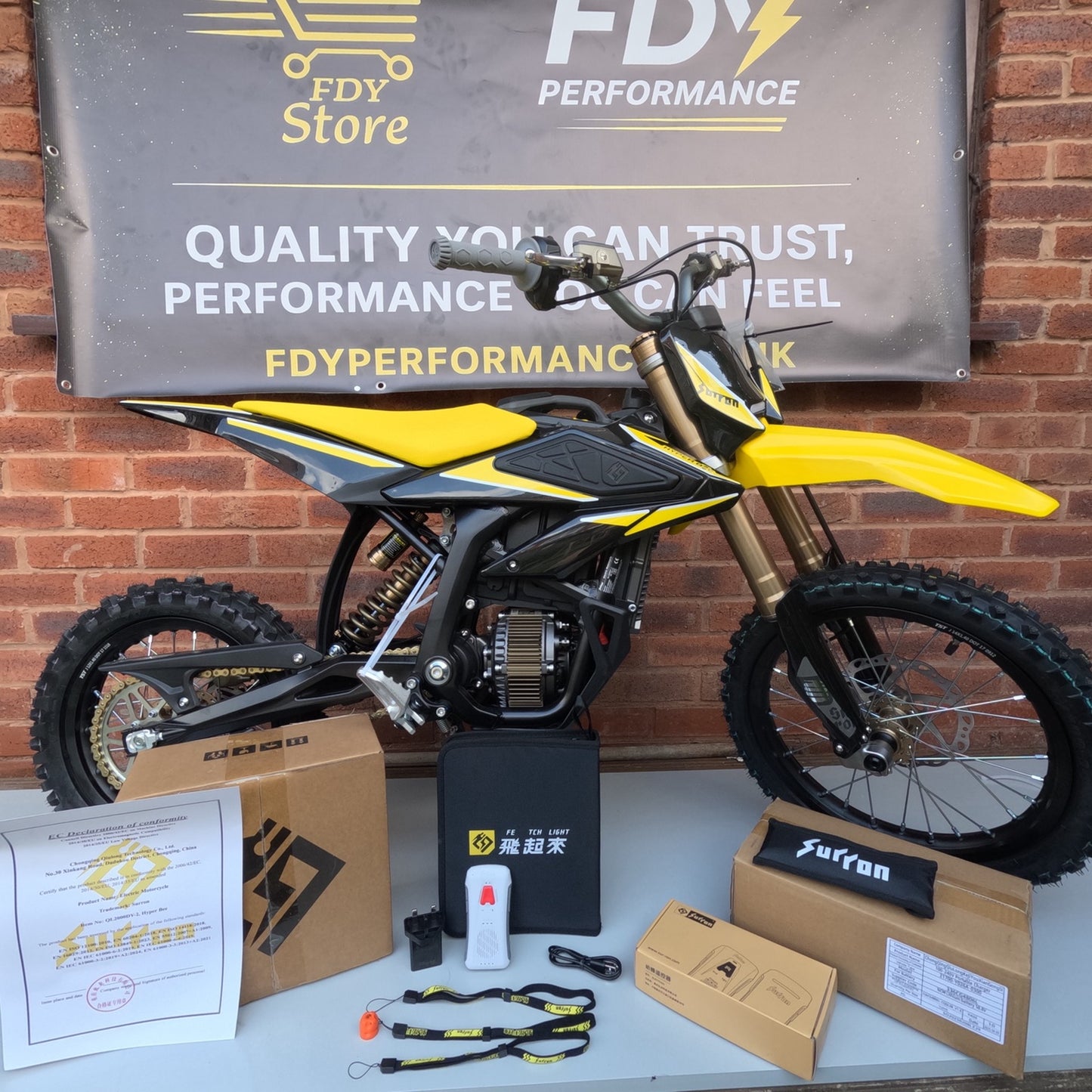 2025 Sur-Ron Hyper Bee – Yellow – 12kW Electric Off-Road Bike – Finance Available