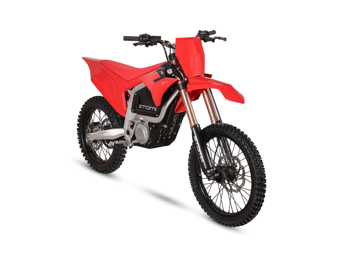 Stomp Haywire 2025 Electric Dirt Bike – 21kW | 74V 50Ah NCM | 21”/16 ...