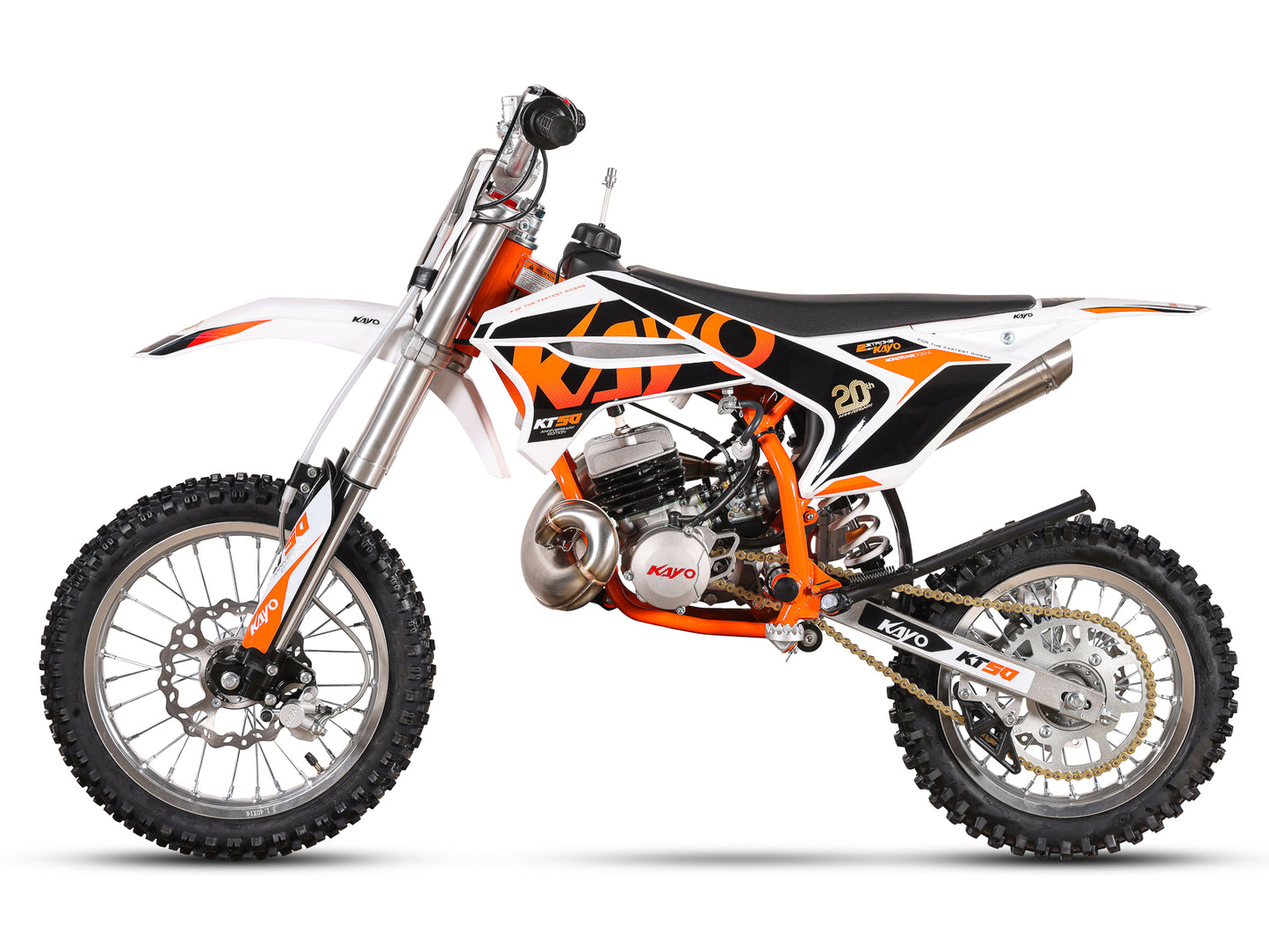 Kayo KT50 14/12 Dirt Bike – 50.2cc 2-Stroke, Auto, Electric + Kick Start – Brand New – Finance Available