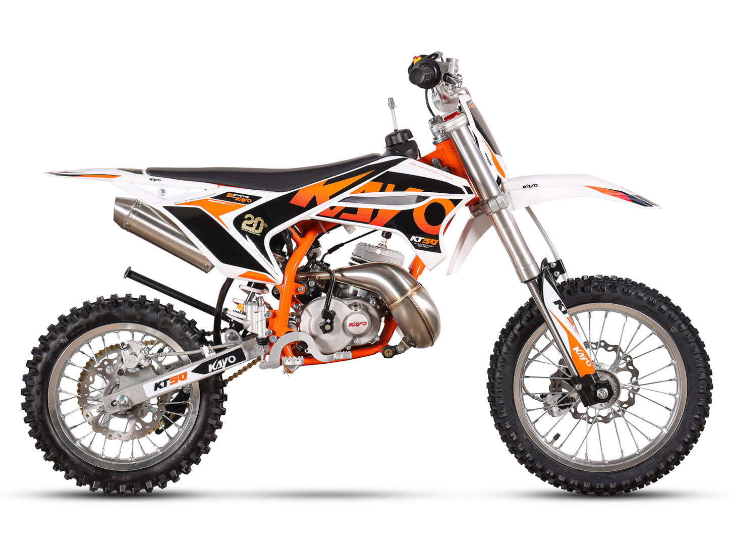 Kayo KT50 14/12 Dirt Bike – 50.2cc 2-Stroke, Auto, Electric + Kick Start – Brand New – Finance Available