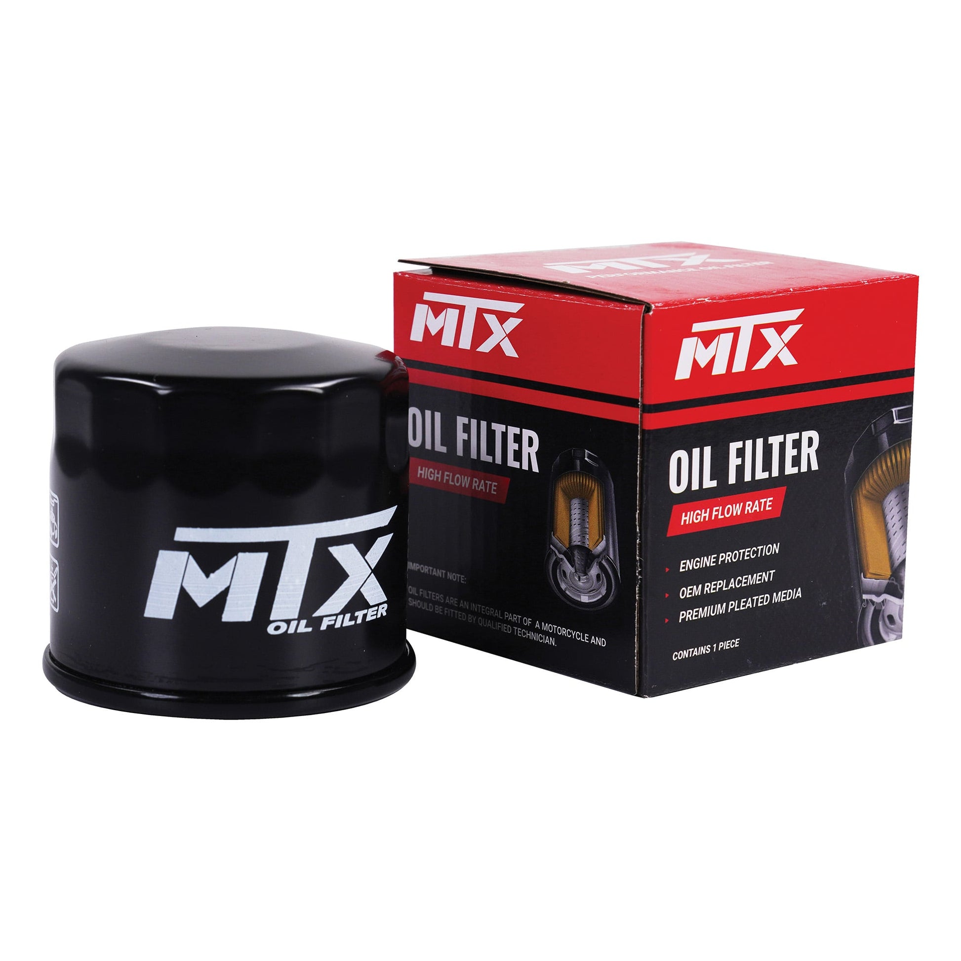 MTX Motorcycle Black Canister Oil Filter - #023