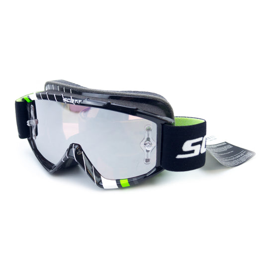 011 SCOTT 89SI PRO YOUTH GOGGLE RACE BLACK/GREEN W/SILVER LENS, 219810-4601269 ONE OFF PRICE TO CLEAR