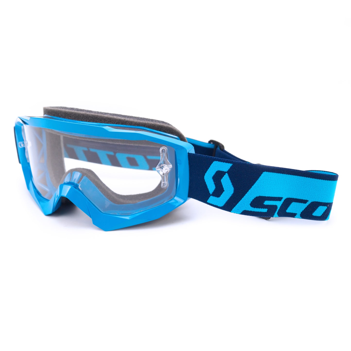 SCOTT Hustle Goggles w/Works Lens Blue/Clear, 240587-0003113 ONE OFF PRICE TO CLEAR, *Bankrupt stock, when there gone there gone !!!!