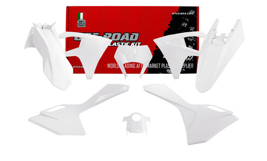 PLASTIC KIT/6 2024-2025 GASGAS EC, ECF WHITE, RTECH R-KITGAS-BN0-624