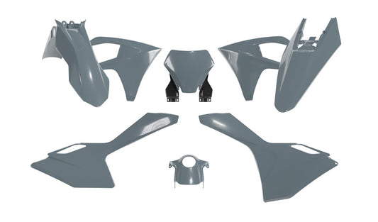PLASTIC KIT/6 2024-2025 GASGAS QUANTUM GREY, RTECH R-KITGAS-GR0-623