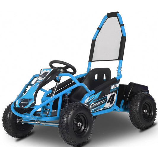 100cc Mud Monster Kids Petrol Go Kart Blue