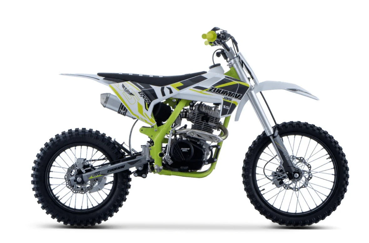 BRZ Racing Pro 250cc Manual Dirt Bike 19/16 Big Wheel Blue