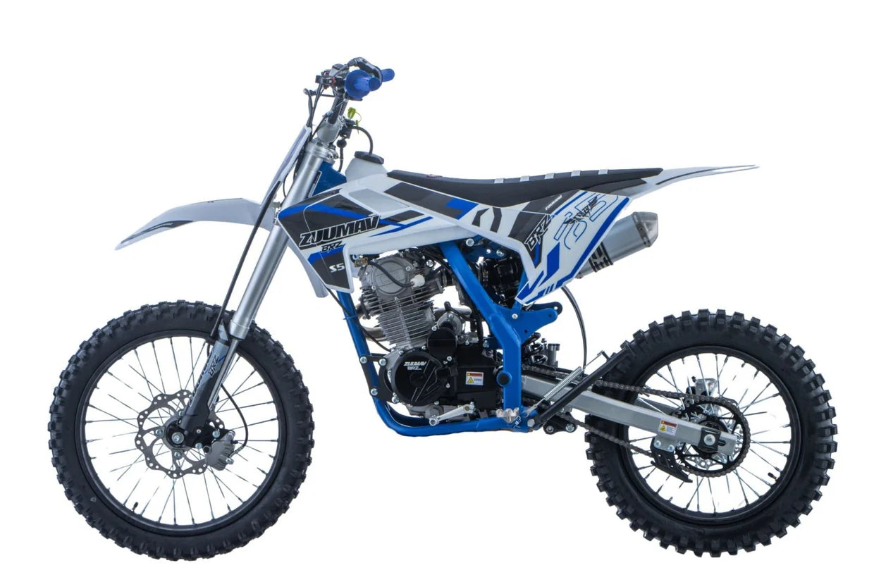 BRZ Racing Pro 250cc Manual Dirt Bike 19/16 Big Wheel Blue