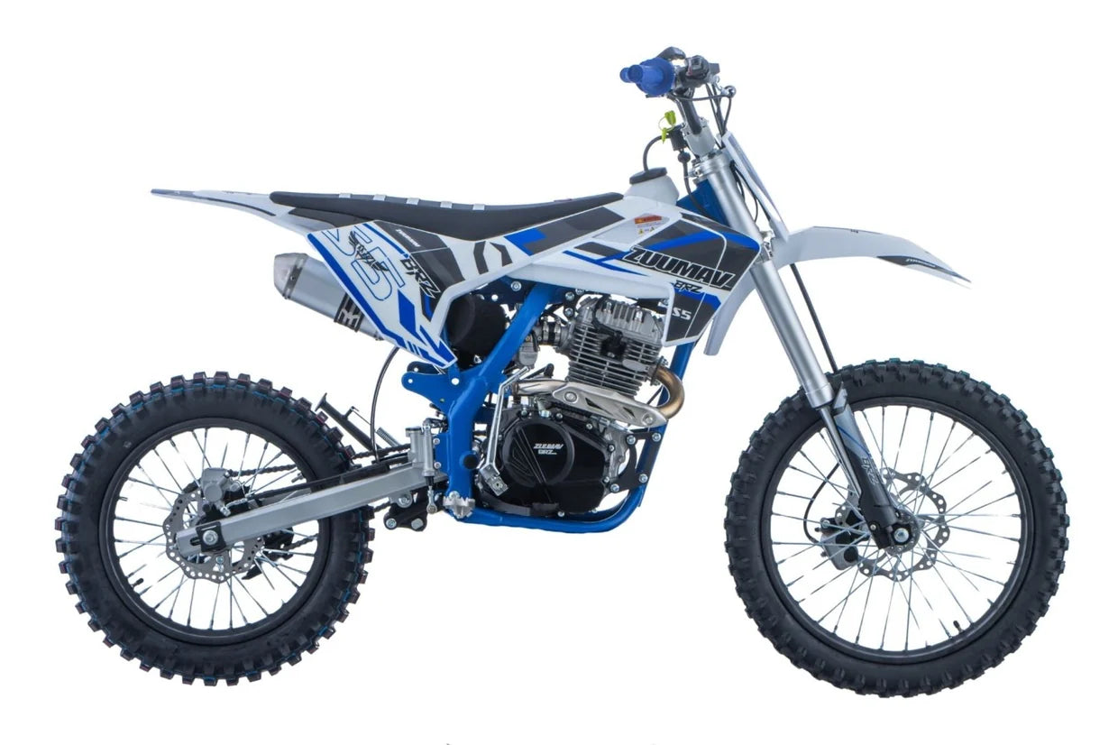 BRZ Racing Pro 250cc Manual Dirt Bike 19/16 Big Wheel Blue