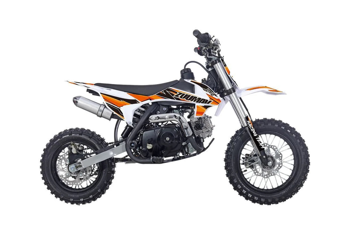 BRZ 70cc Kids Fully Automatic Dirt Bike White