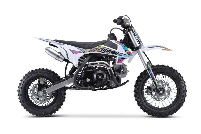 BRZ 70cc Kids Fully Automatic Dirt Bike White