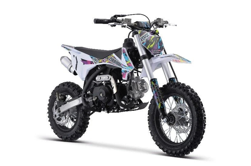 BRZ 70cc Kids Fully Automatic Dirt Bike White