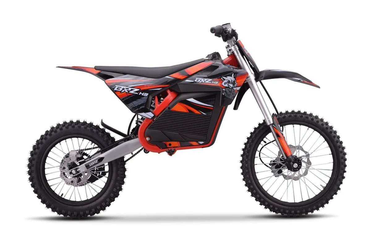 BRZ Neon Thunder Pro 72V 5000W Electric Dirt Bike RED