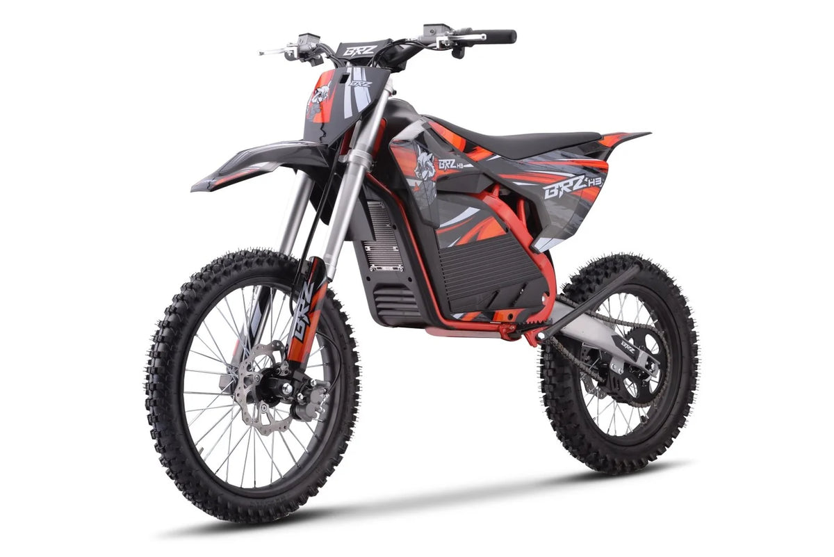 BRZ Neon Thunder Pro 72V 5000W Electric Dirt Bike RED
