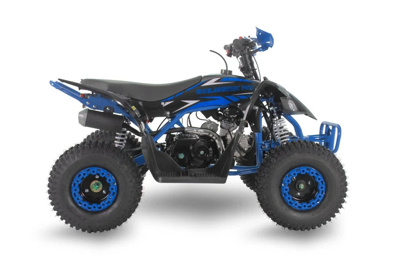 Elite 2025 Exhilarator Pro 110cc Petrol Junior Quad Bike blue