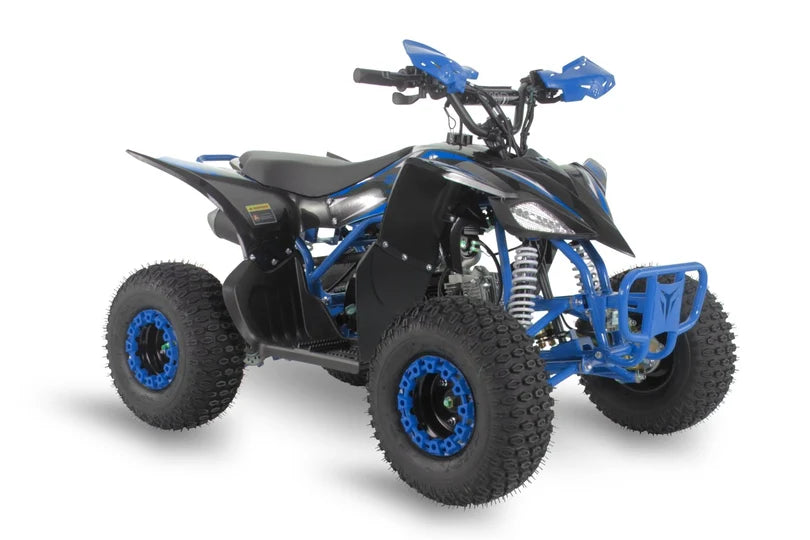 Elite 2025 Exhilarator Pro 110cc Petrol Junior Quad Bike blue