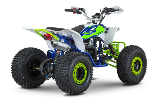 Exhilarator Pro Elite 150cc Junior Quad Bike blue