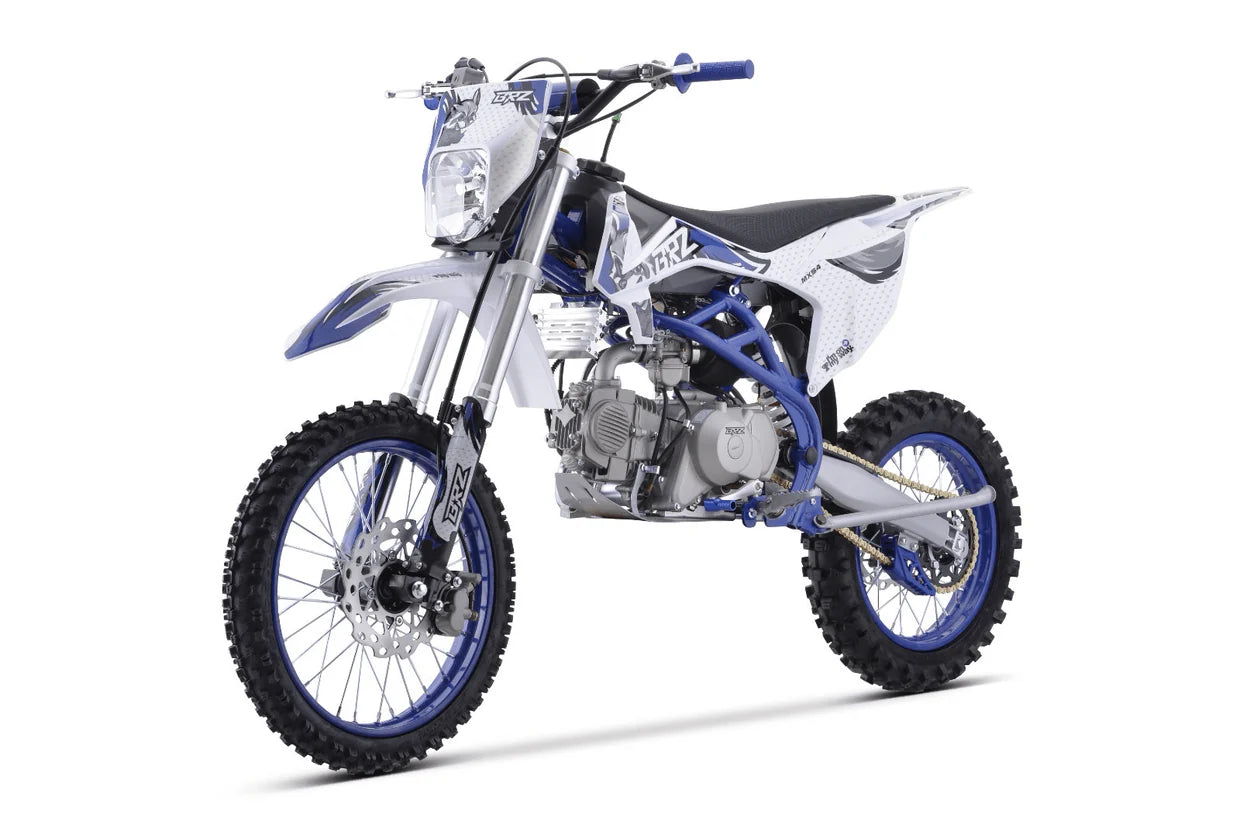 BRZ Racing Pro 140cc Manual Dirt Bike 17/14 Big Wheel Blue