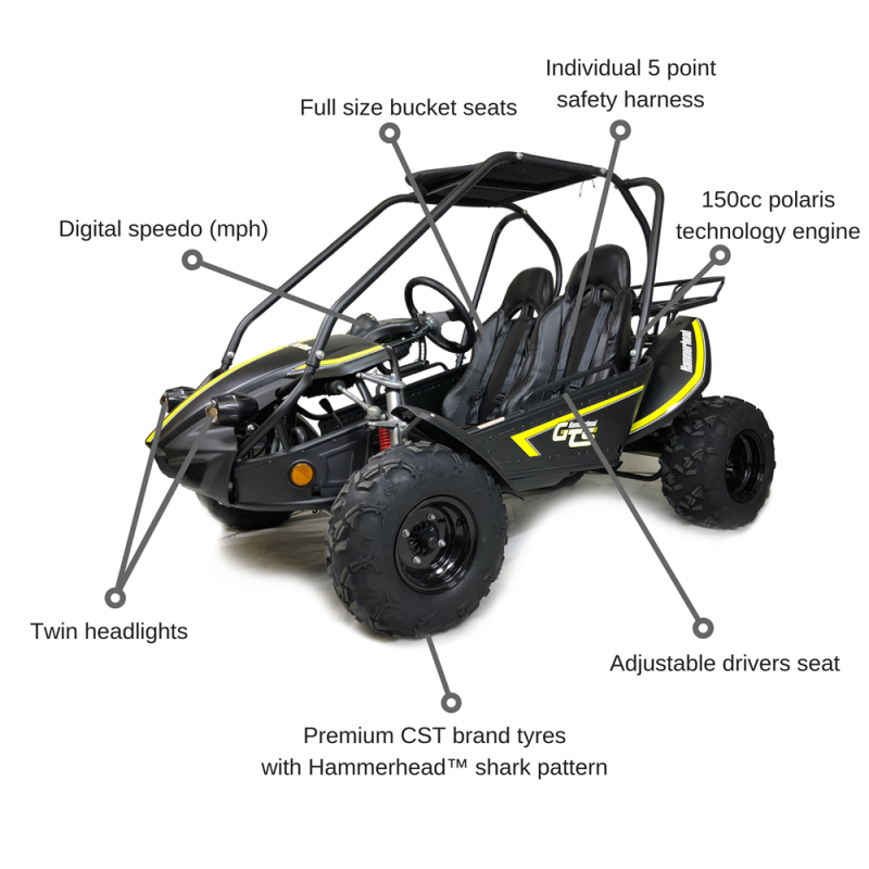 Hammerhead™ GTS150 Off-Road Buggy Black
