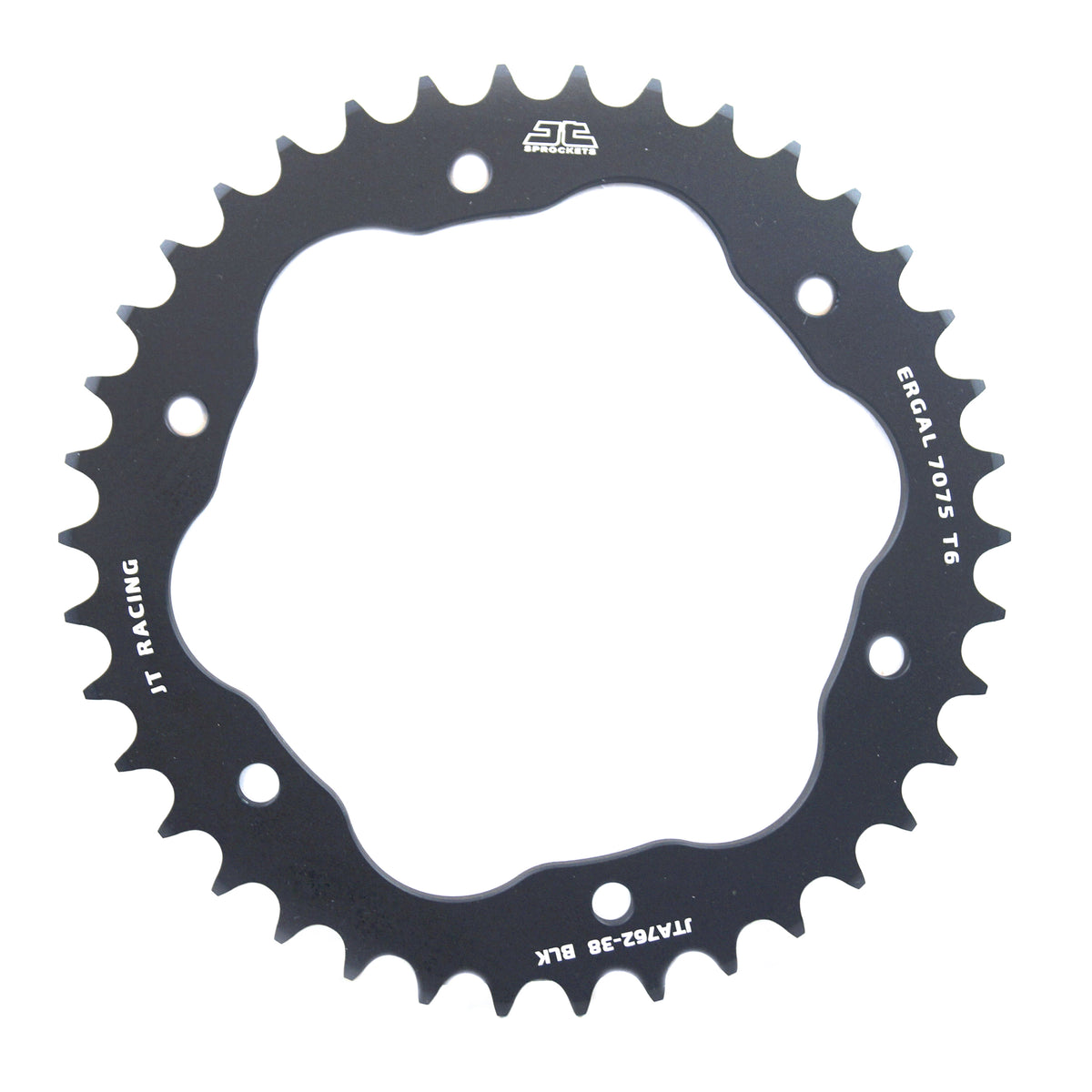 Rear Sprocket Alloy Black, JTA762.38BLK.7075-T6 Aluminium. Ducati 520 Chain Conversion