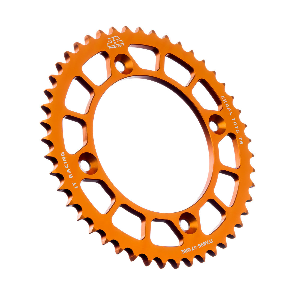 Rear Sprocket Alloy Orange 441, JTA895.47ORG 7075-T6 Aluminium