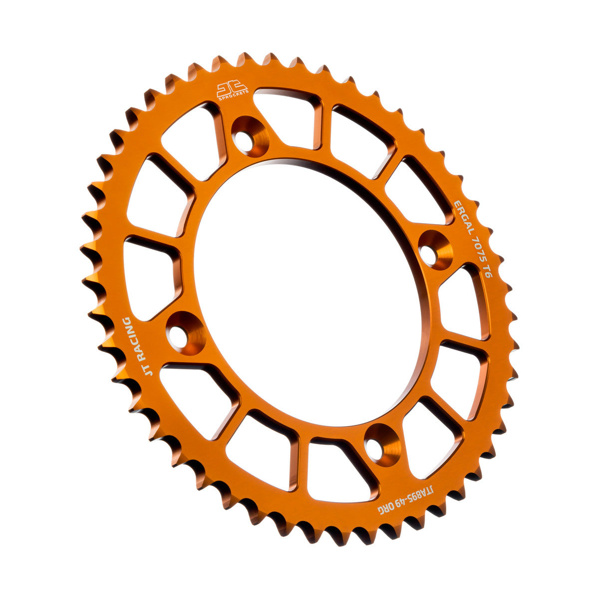 Rear Sprocket Alloy Orange 441, JTA895.49ORG 7075-T6 Aluminium