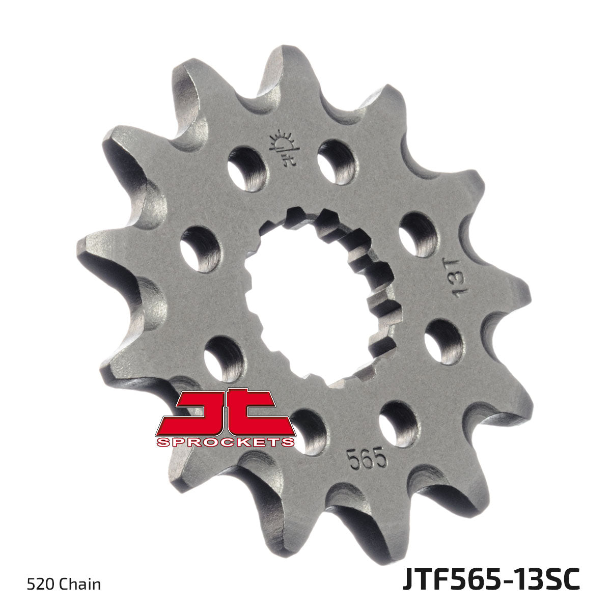 Front Sprocket JTF565.13SC Jt, Self-cleaning grooves & Light, SF565-13
