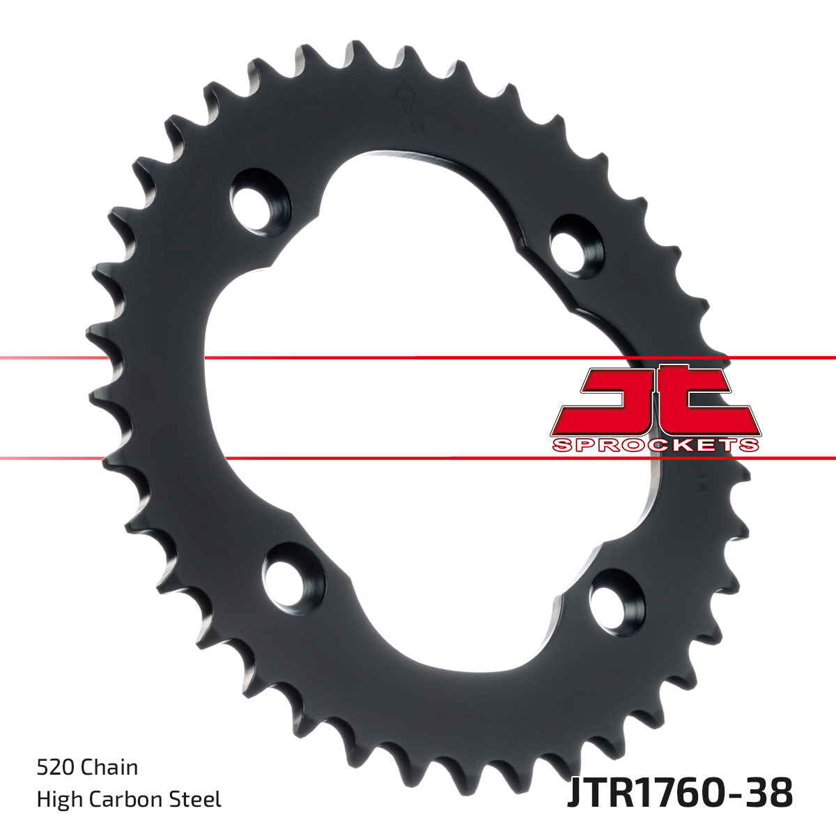 Rear Sprocket Steel JTR1760.38, Black, SR1760-38