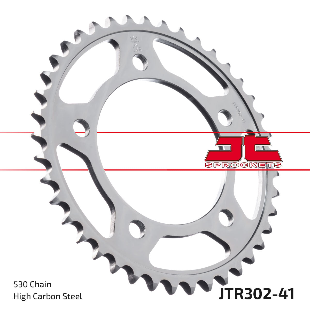 Rear Sprocket JTR302.41 Steel Silver, Honda Road Jt