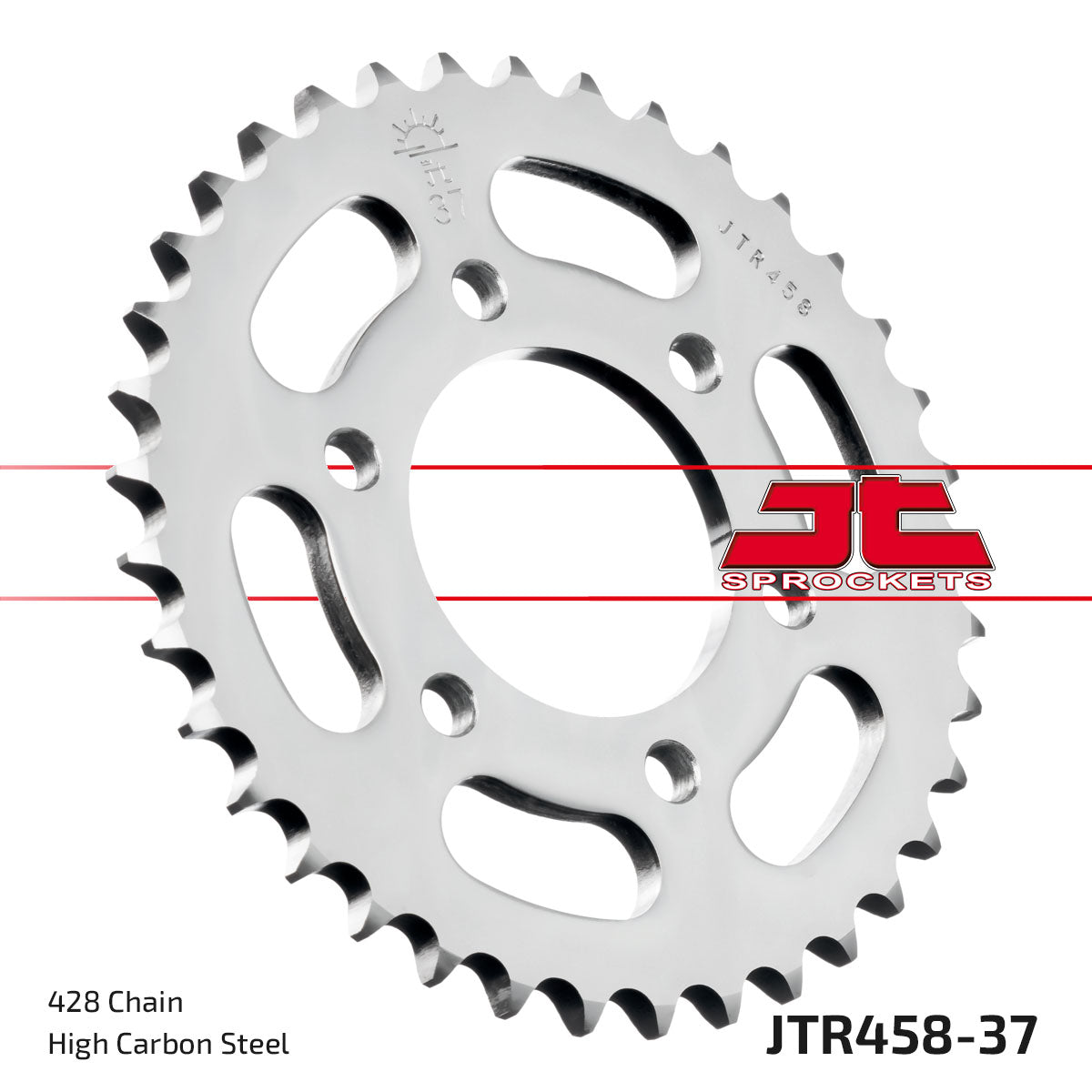 Rear Sprocket JTR458.37 Steel, Honda Road Jt