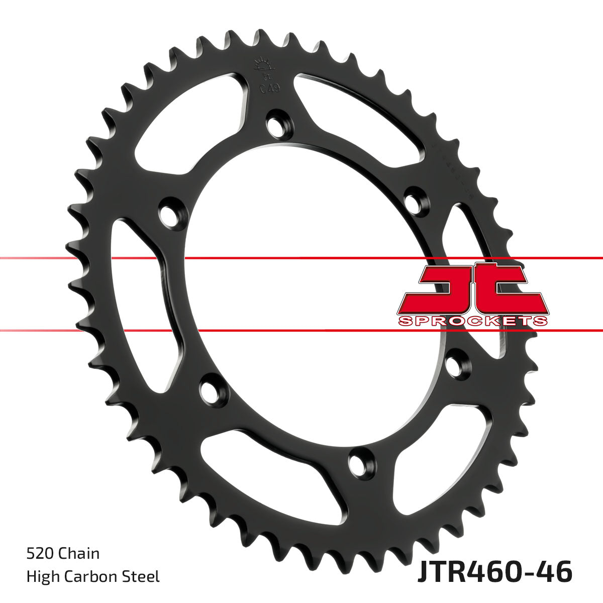Rear Sprocket Steel Black JTR460 JTR460.46