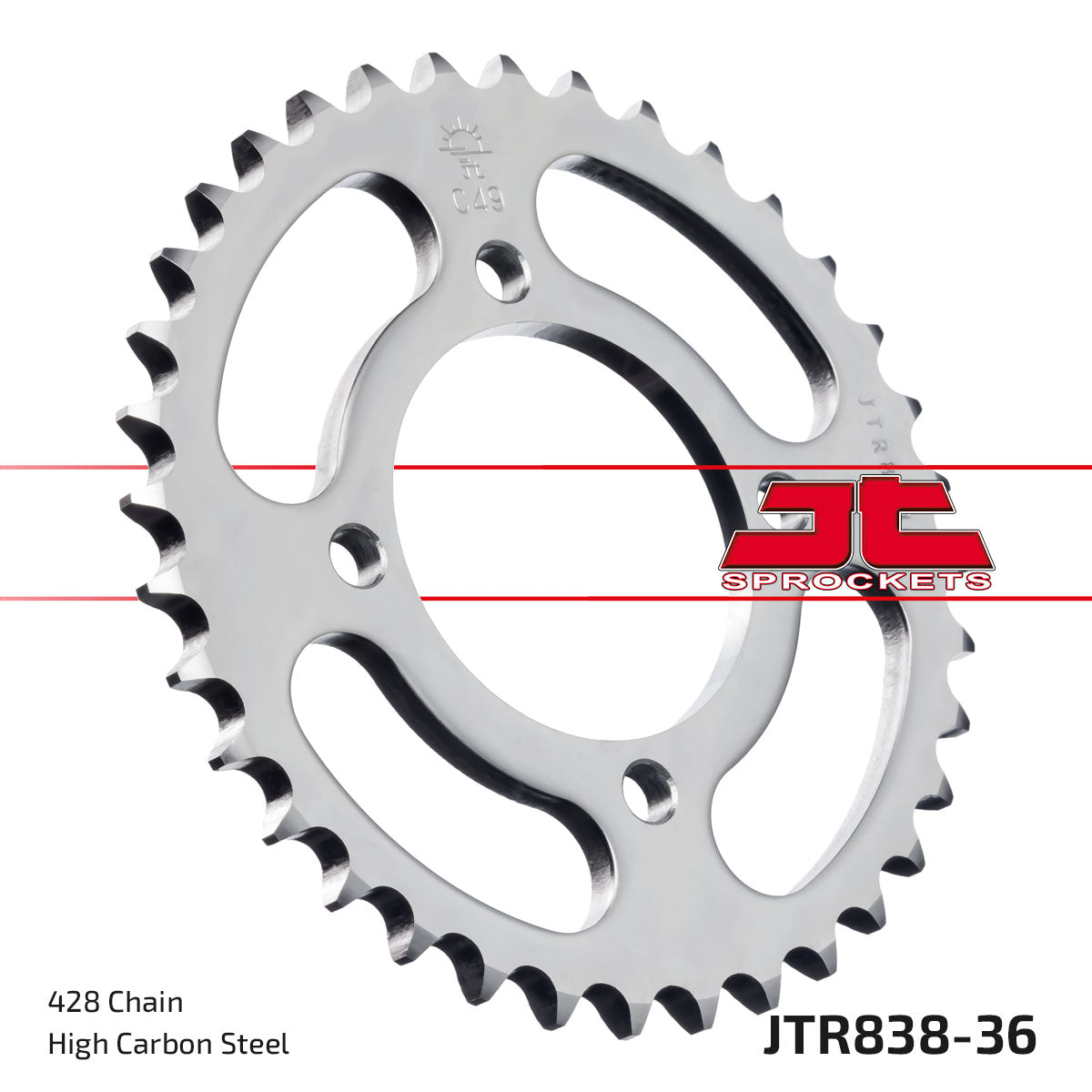 Rear Sprocket JTR838.36 Steel, Honda Road