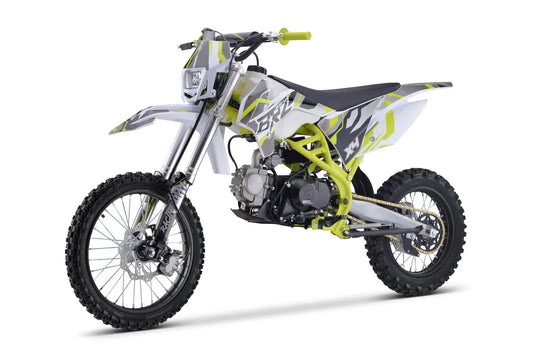 BRZ Racing Pro 125cc Manual Dirt Bike 17/14 Big Wheel Green