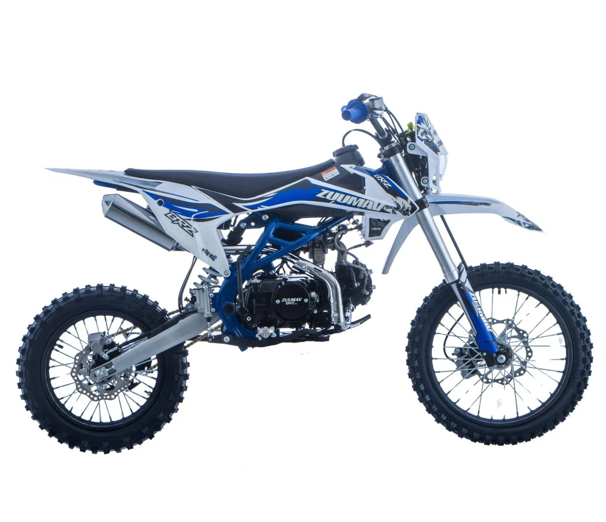 BRZ Racing Pro 125cc Manual Dirt Bike 17/14 Big Wheel Green