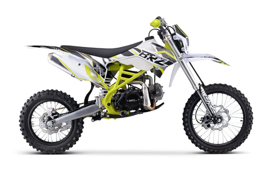 BRZ Racing Pro 125cc Manual Dirt Bike 17/14 Big Wheel Green