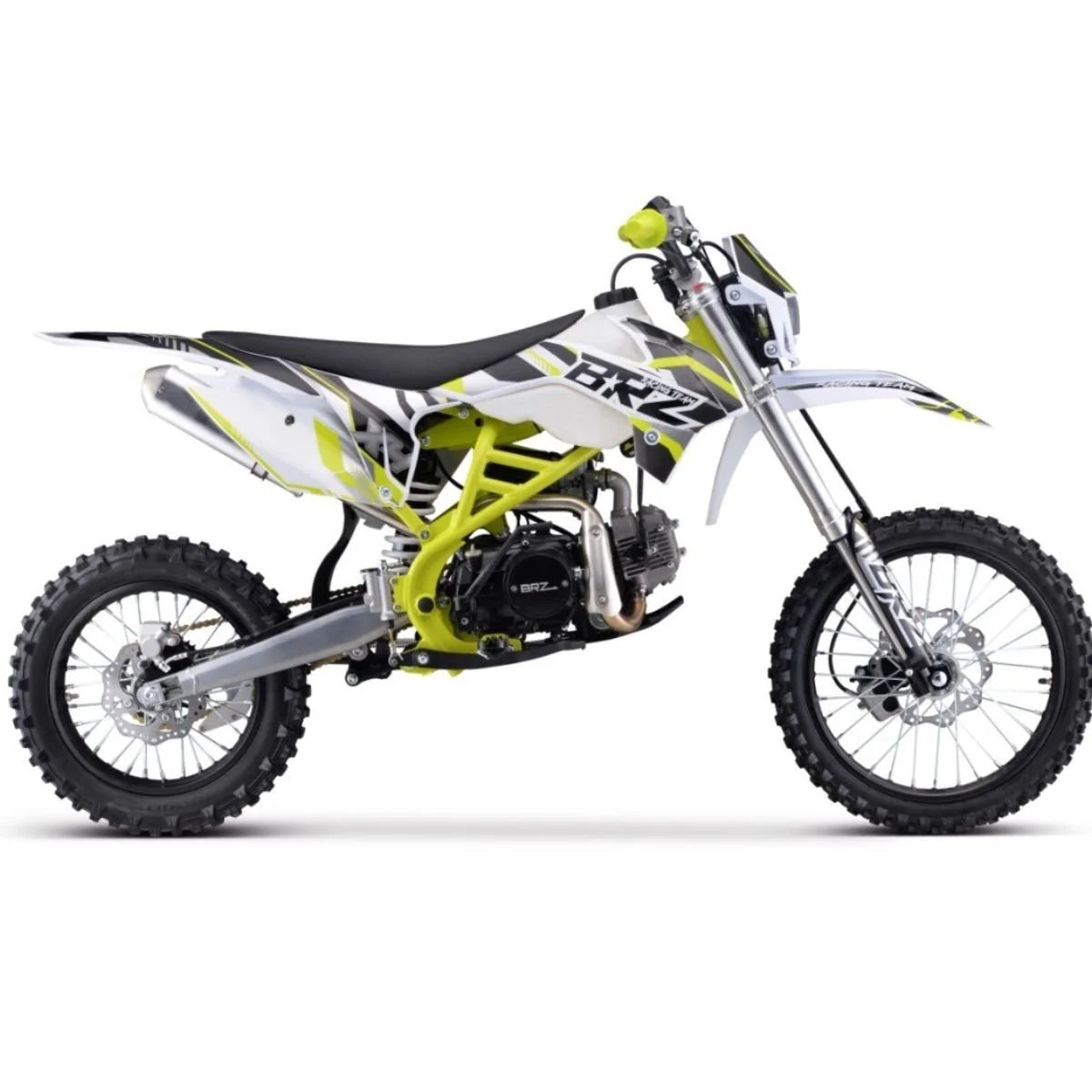 BRZ Racing Pro 140cc Manual Dirt Bike 17/14 Big Wheel Blue