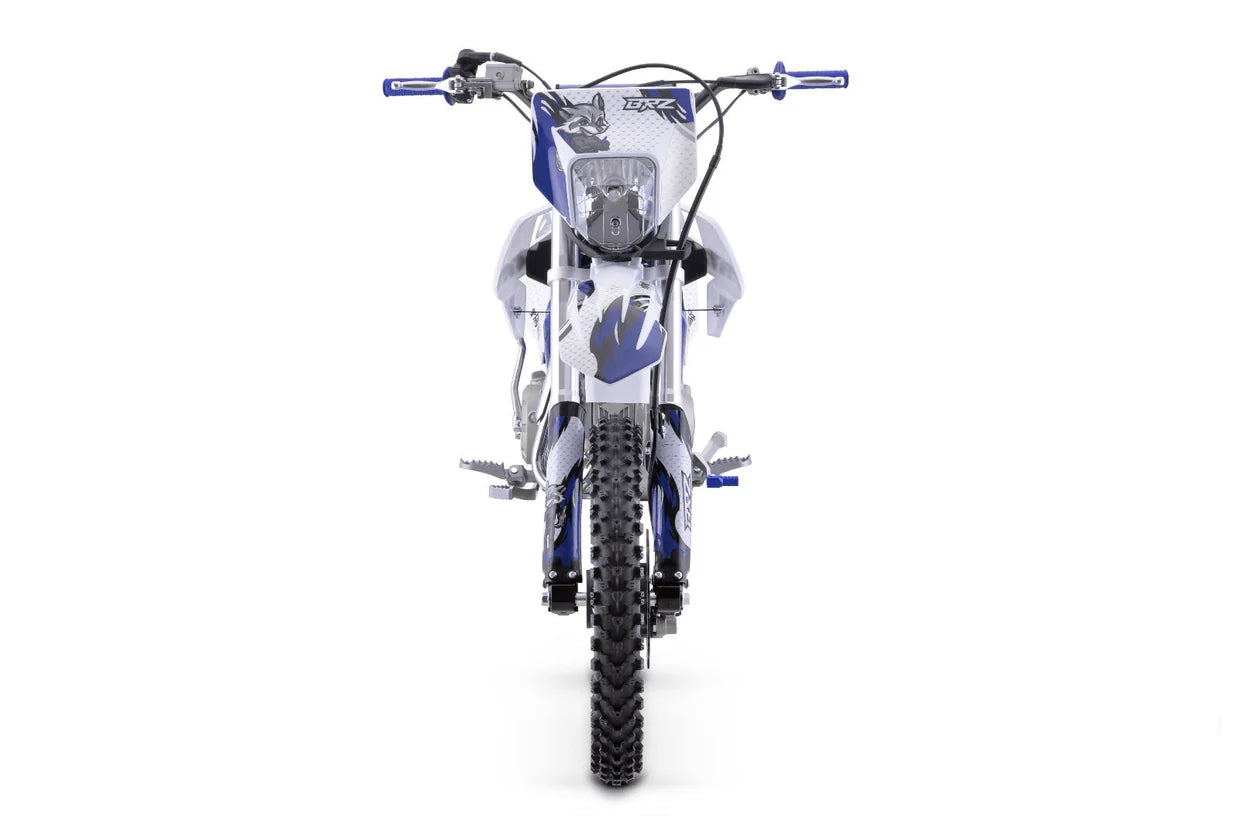 BRZ Racing Pro 140cc Manual Dirt Bike 17/14 Big Wheel Blue