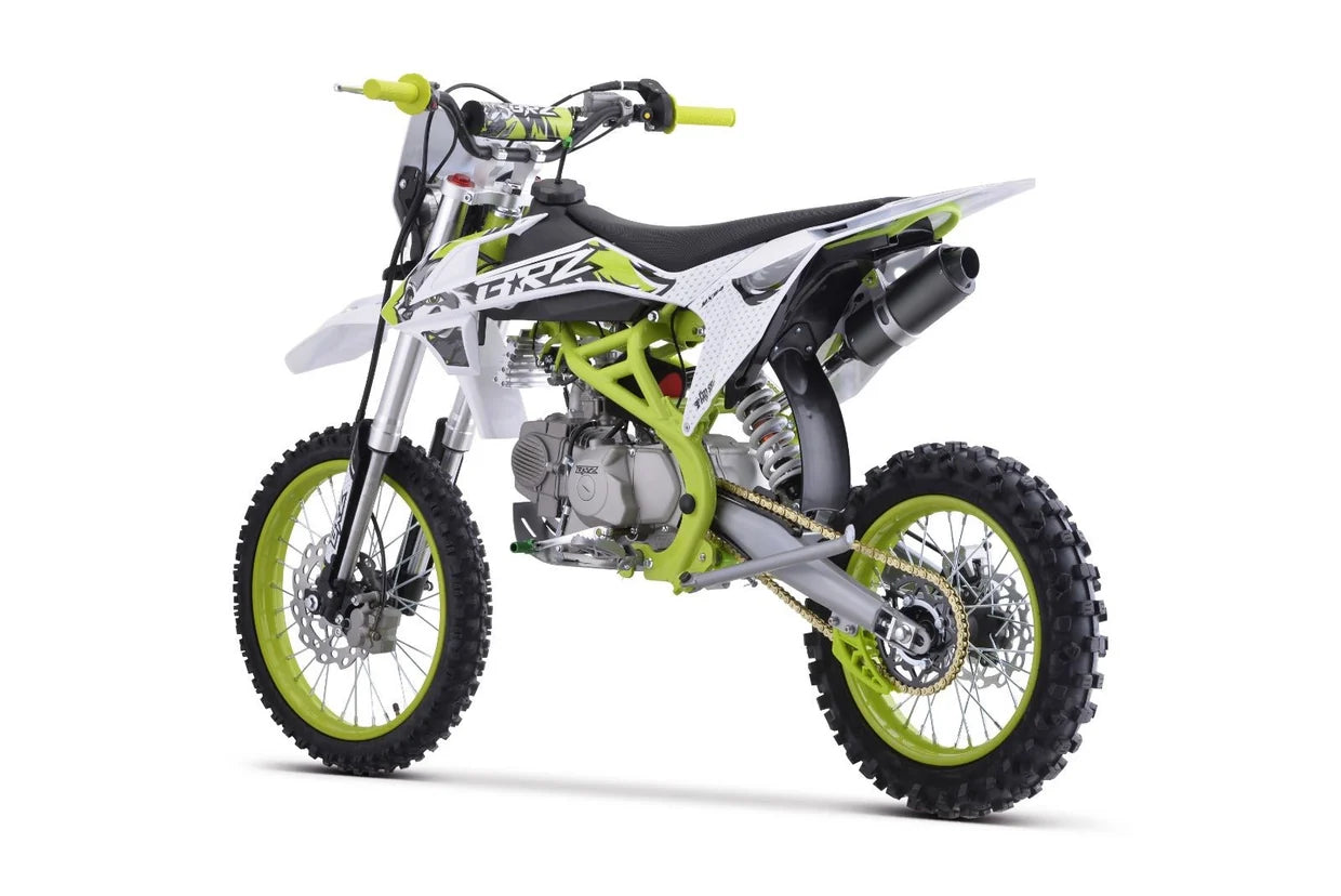 BRZ Racing Pro 160cc Manual Dirt Bike 17/14 Big Wheel Blue