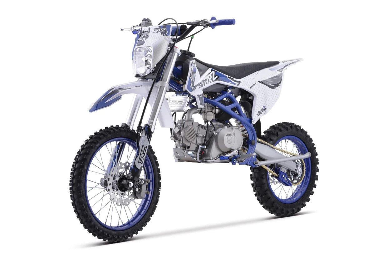 BRZ Racing Pro 160cc Manual Dirt Bike 17/14 Big Wheel Blue