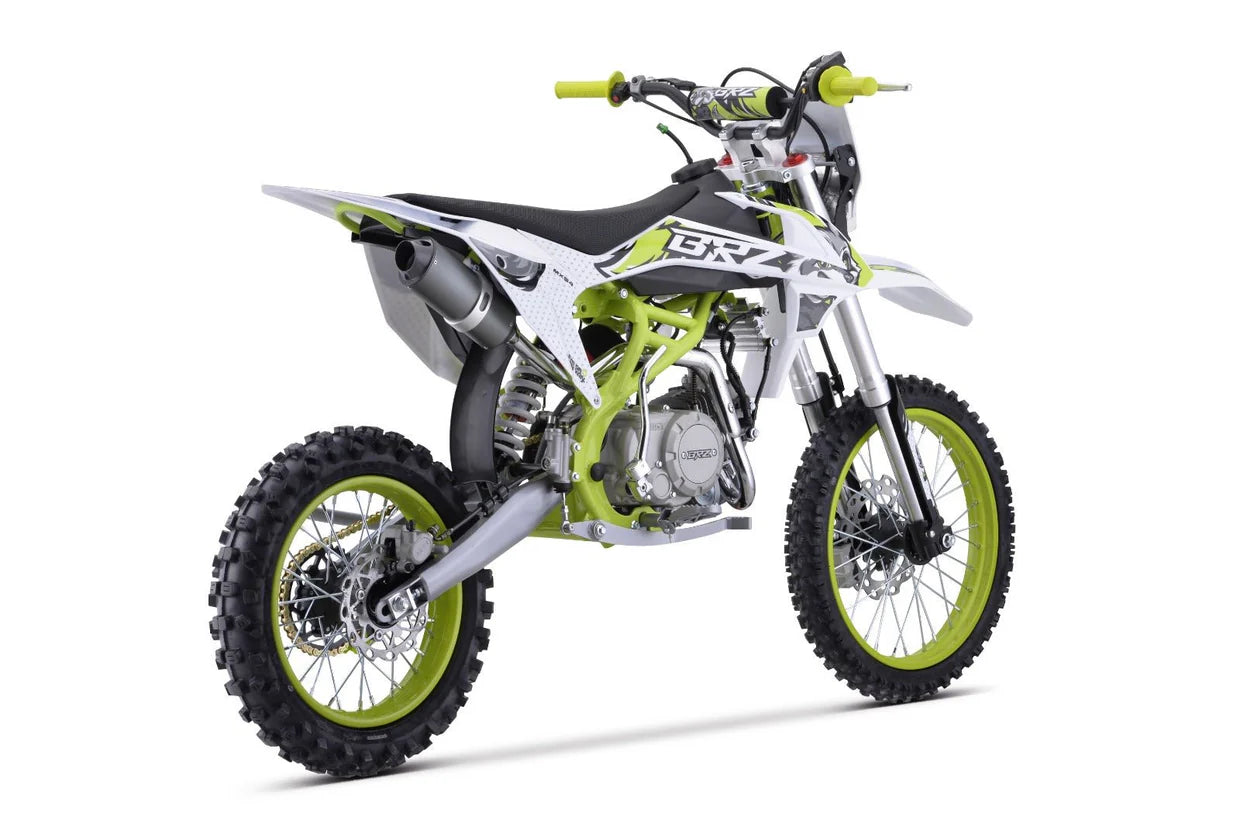 BRZ Racing Pro 160cc Manual Dirt Bike 17/14 Big Wheel Blue
