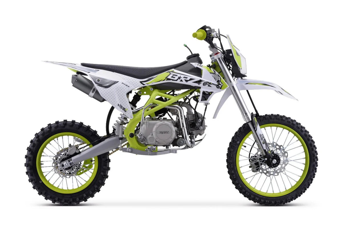 BRZ Racing Pro 160cc Manual Dirt Bike 17/14 Big Wheel Blue